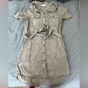 Green canvas dress. Size small